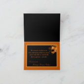 折られたサンキューカードMis XVのオレンジ黒 サンキューカード (内部)