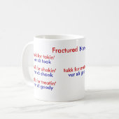 折られたノルウェーのコーヒー・マグ コーヒーマグカップ (正面左)