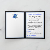 折られたモダンなバー（ユダヤ教の）バル・ミツバー(招待) 招待状 (内部)