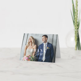 折られた写真の結婚式はメッセージカード感謝していしています サンキューカード