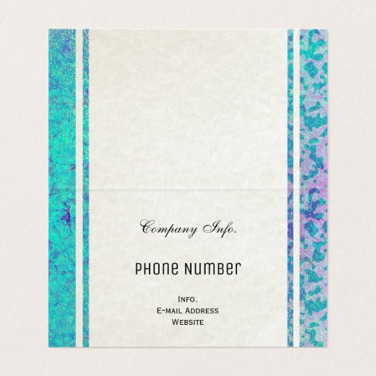 折られた名刺のグリッターのスターダスト 名刺 (内部フラット)