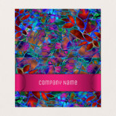 折られた名刺の花柄の抽象芸術のステンドグラス 名刺 (外部フラット)