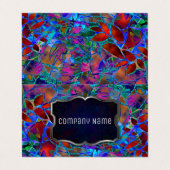 折られた名刺の花柄の抽象芸術のステンドグラス 名刺 (外部フラット)