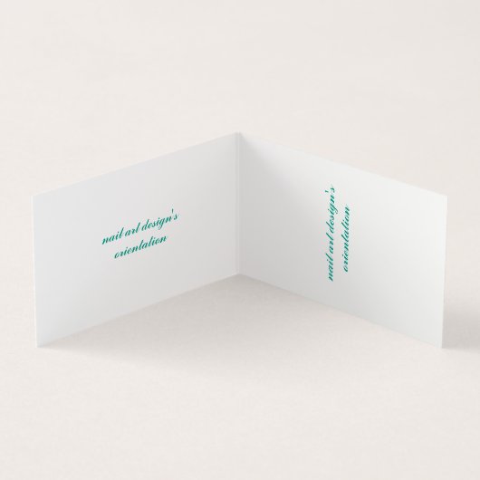 折られた名刺 名刺 (内部)