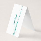 折られた名刺 名刺 (裏面)