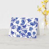 折られた挨拶状Alstanデルフト カード (黄色い花)