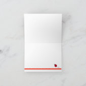 折られるてんとう虫のベビーシャワーはメッセージカード感謝していしています サンキューカード (内部)