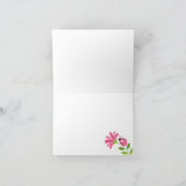 折られるてんとう虫の庭はノート感謝していしています サンキューカード (内部)