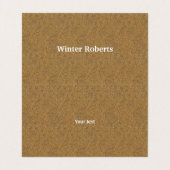 折られるシックなコルク木 名刺 (内部フラット)