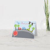 折られるズームレンズのズームレンズ車はノート感謝していしています サンキューカード (正面)