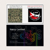 折られるナンシーランベルトのデザインのカスタム 名刺 (外部フラット)