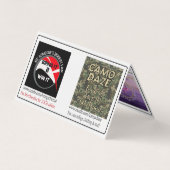 折られるナンシーランベルトのデザインのカスタム 名刺 (裏面)