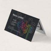 折られるナンシーランベルトのデザインのカスタム 名刺 (正面)