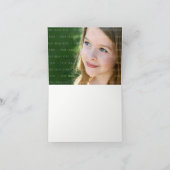 折られるバルミツワーの金ゴールドの紙吹雪の紫色ありがとう サンキューカード (内部)