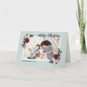 折られるヒイラギおよびマツクリスマス2の写真 シーズンカード (正面)