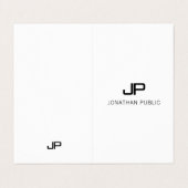 折られるモダンなモノグラムのエレガントなシンプルな設計 名刺 (外部フラット)