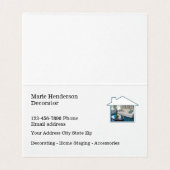 折られるモダンビジネステントカードを飾ります 名刺 (内部フラット)