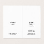 折られる専門のモダンでエレガントでシンプルなテンプレート 名刺 (内部フラット)