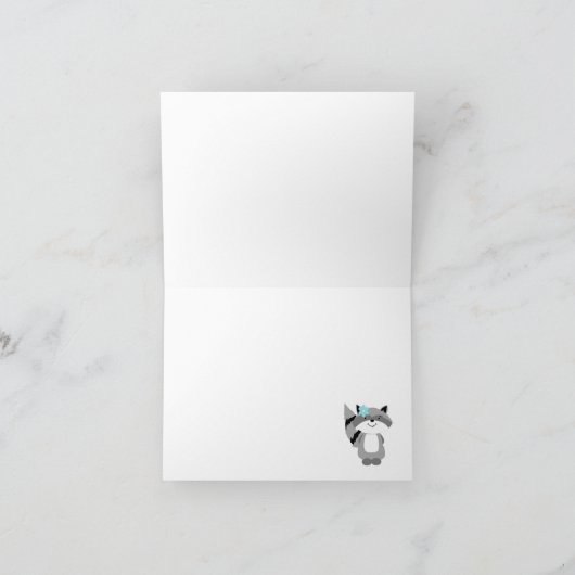 折られる森林森林友人はノート感謝していしています サンキューカード (内部)