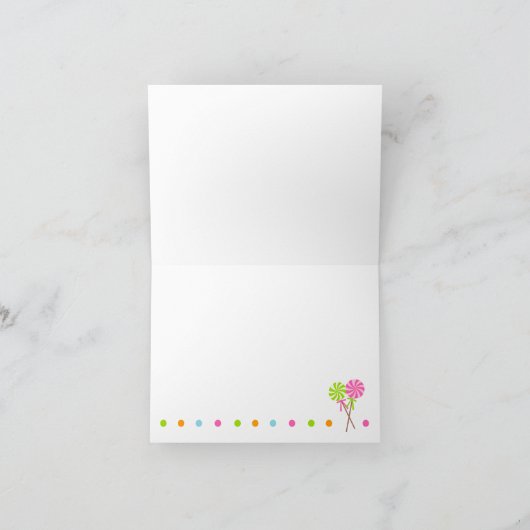 折られる甘い専門店はメッセージカード感謝していしています サンキューカード (内部)