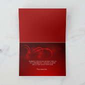 折られる赤い《写真》ぼけ味の輝きの優雅の企業の シーズンカード (内部)