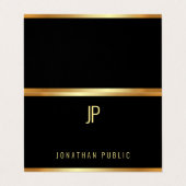 折られる魅力の金ゴールドの贅沢でモダンでエレガントなテンプレート 名刺 (外部フラット)