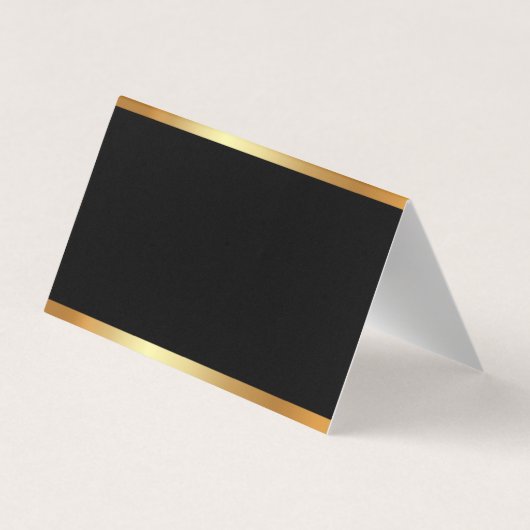 折られる魅力の金ゴールドの贅沢でモダンでエレガントなテンプレート 名刺 (裏面)