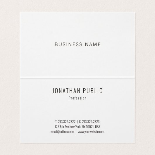 折られる魅力の金ゴールドの贅沢でモダンでエレガントなテンプレート 名刺 (内部フラット)