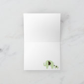 折られるDottieの緑象はノート感謝していしています サンキューカード (内部)