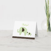 折られるDottieの緑象はノート感謝していしています サンキューカード (正面)