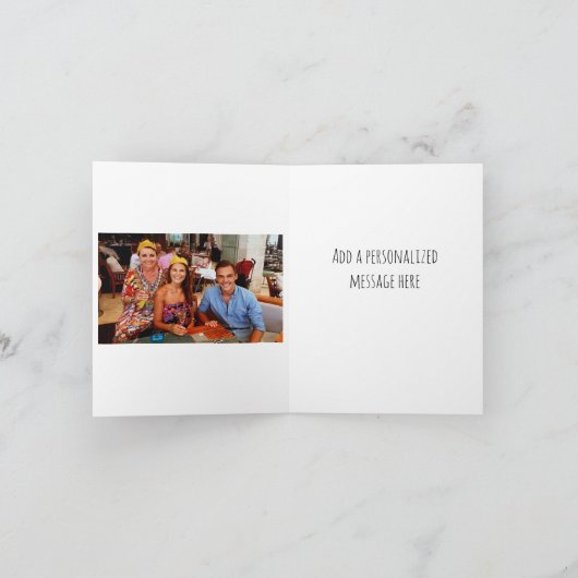 折りおもしろい畳みグリーティングカード家族誕生日 カード (内部)