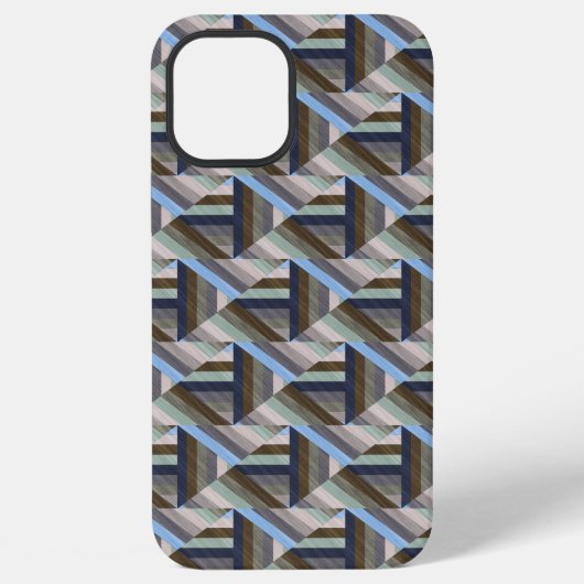 折りたたまれたタイル iPhoneケース (裏面)