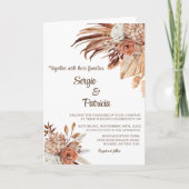 折りたたまれたラスティックウェディング招待状テンプレート 招待状 (正面)