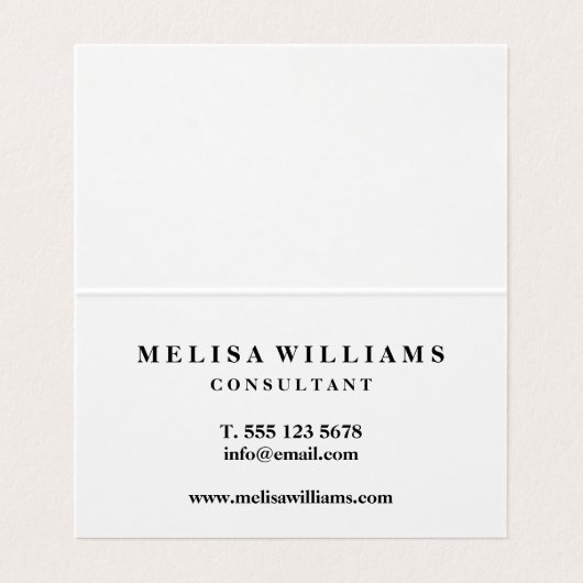 折りたたまれた独自のエレガントスタイルを作成する 名刺 (内部フラット)