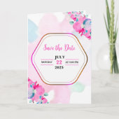 折りたたまれた結婚式の招待状 休日のカード シーズンカード (正面)