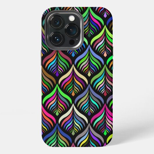 折りたたみカラー抽象芸術虹 iPhoneケース (裏面)