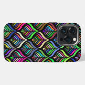 折りたたみカラー抽象芸術虹 iPhoneケース (裏面横)
