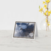 折りたたみグリーティングカード - スイスアルプスと雲 カード (黄色い花)