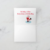 折りたたみホリデーカード : サンタが向かっている シーズンカード (内部)