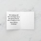 折りたたみホリデーカード：サンタクロースが町にやってくる シーズンカード (内部)