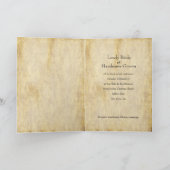 折りたたみヴィンテージ パープルブック ウェディング招待状 招待状 (内部)