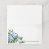折りたたみ名札・青いハイドランジア プレイスカード (外部開封)