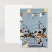 「折りたたみ庭園」ウィリアム・ヒース・ロビンソン著 サンキューカード (正面/裏面)