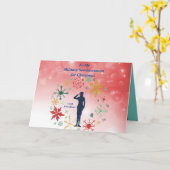 折りたたみ式クリスマスカード カード (黄色い花)