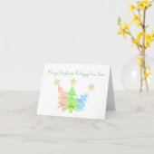 折りたたみ式クリスマスグリーティングカード カード (黄色い花)