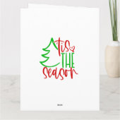 折りたたみ式クリスマスグリーティングカード カード (裏面)