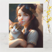 折りたたみ式グリーティングカード カード (黄色い花)