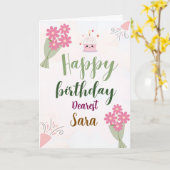 折りたたみ式グリーティングカード カード (黄色い花)