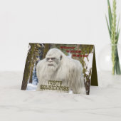 折りたたみ式グリーティングカード ビッグフット,サスクワッチ,スクワッチング カード (正面)