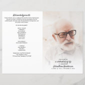 折りたたみ式3枚の写真を使用した人生の感謝プログラム (正面)